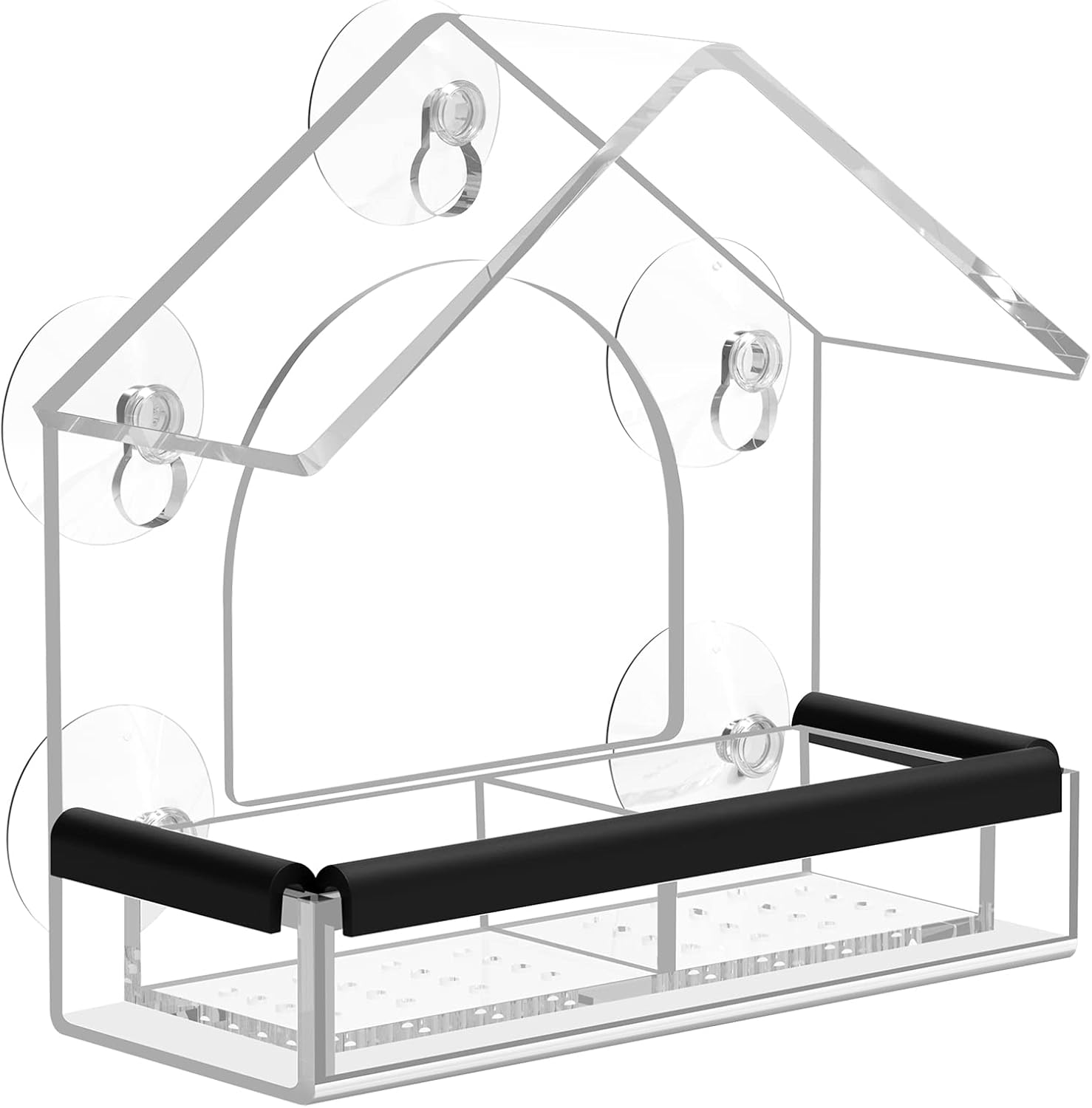 Clear Window Bird Feeder with 5 Extra Strong Suction Cups (B09ZL4WL7P)