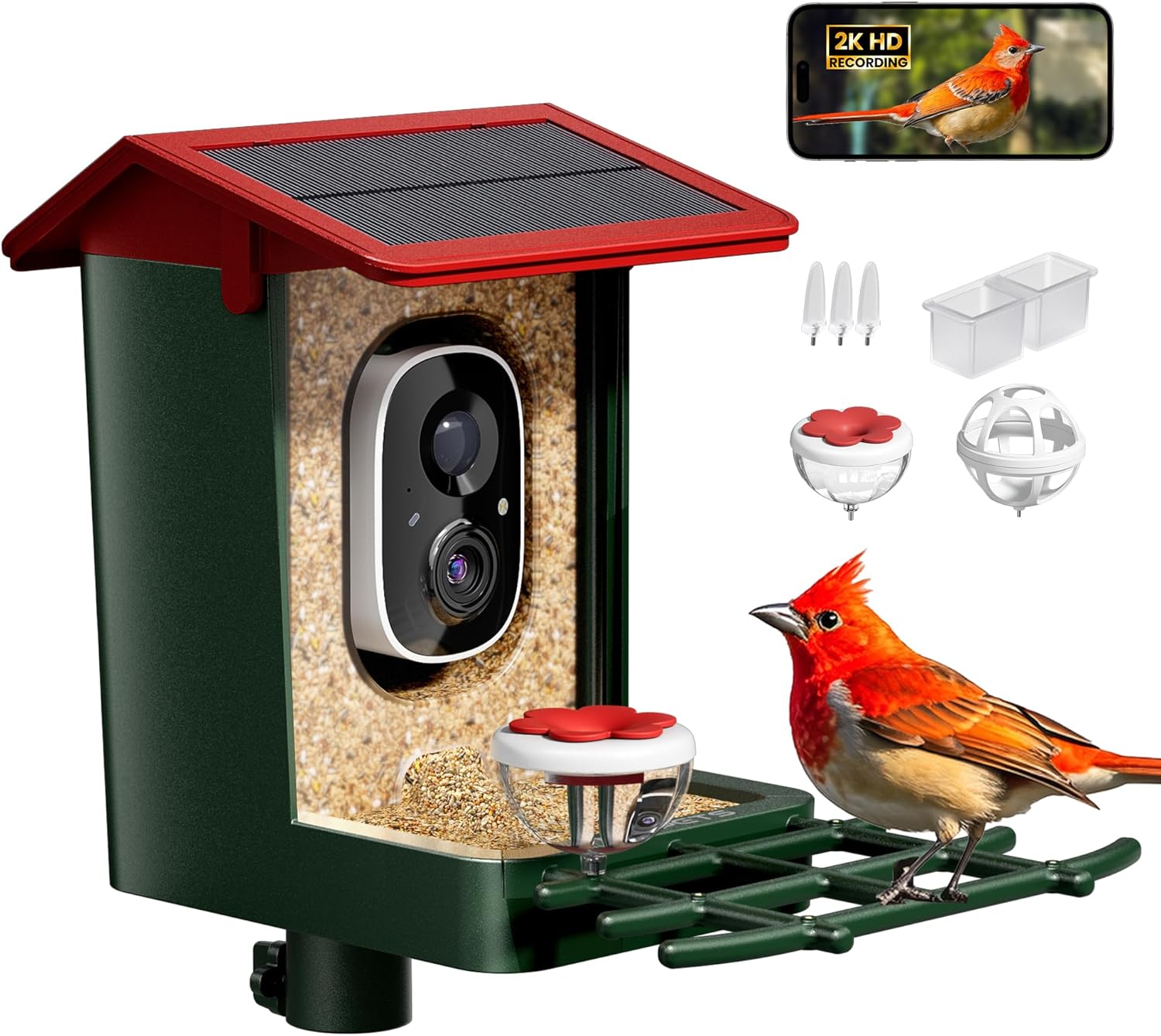 Smart Bird Feeder with Camera 2K (B0DSDFV4Z2)