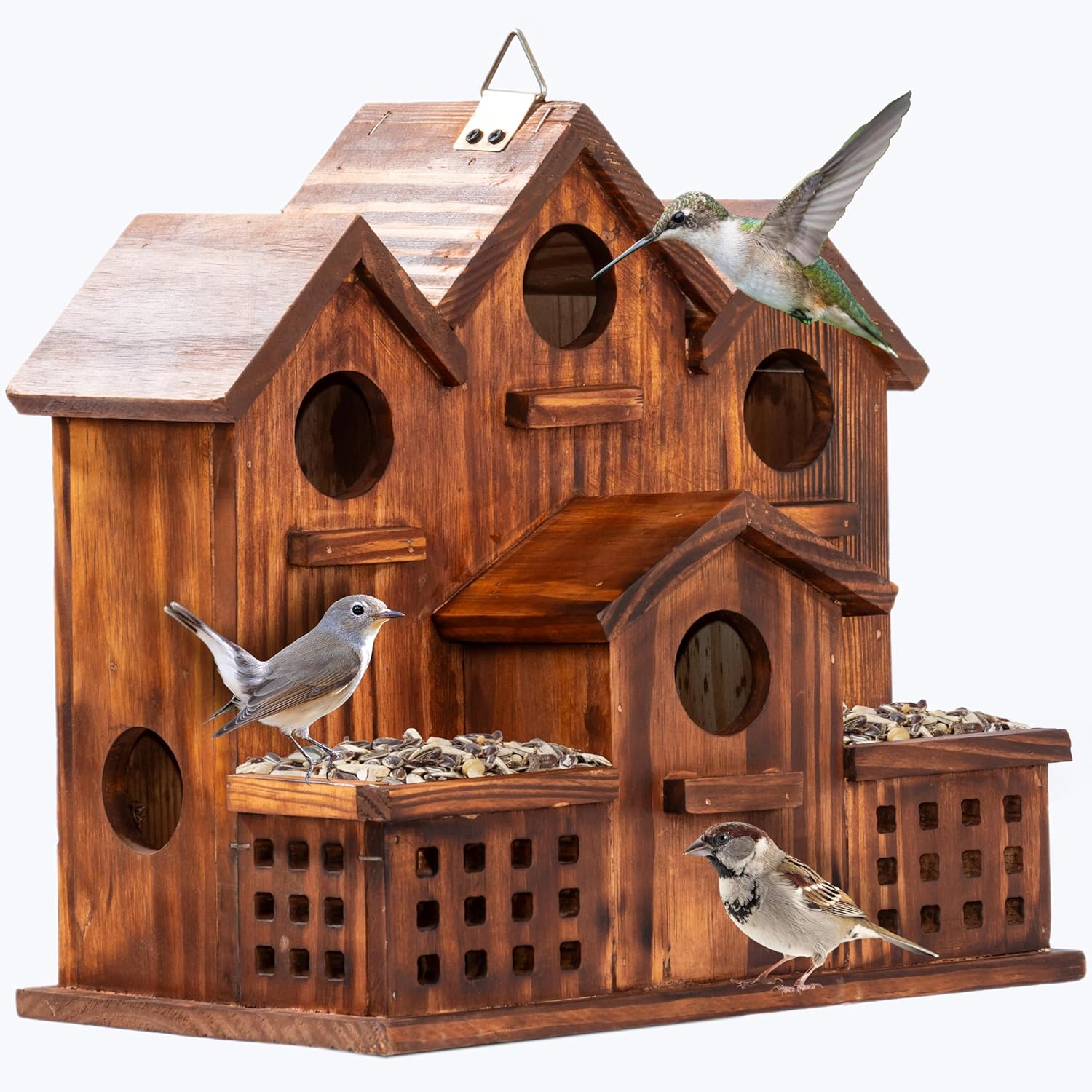 MIXUMON Bird House with Feeder (B0GF35C1QQ)