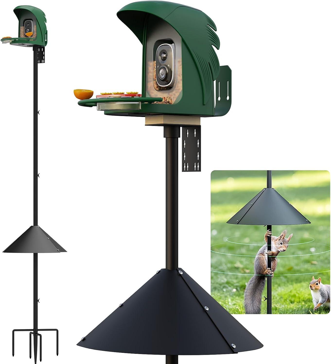 91 Inch Pole with Squirrel Baffle (B0GK19N2XV)